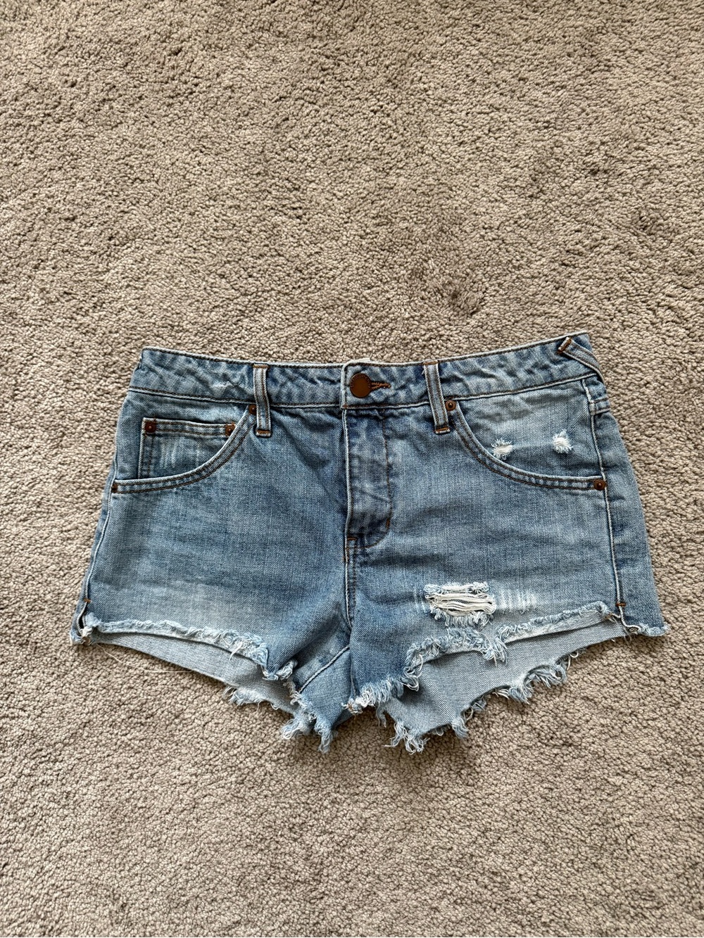 life in progress // Distressed Light Blue Denim Shorts